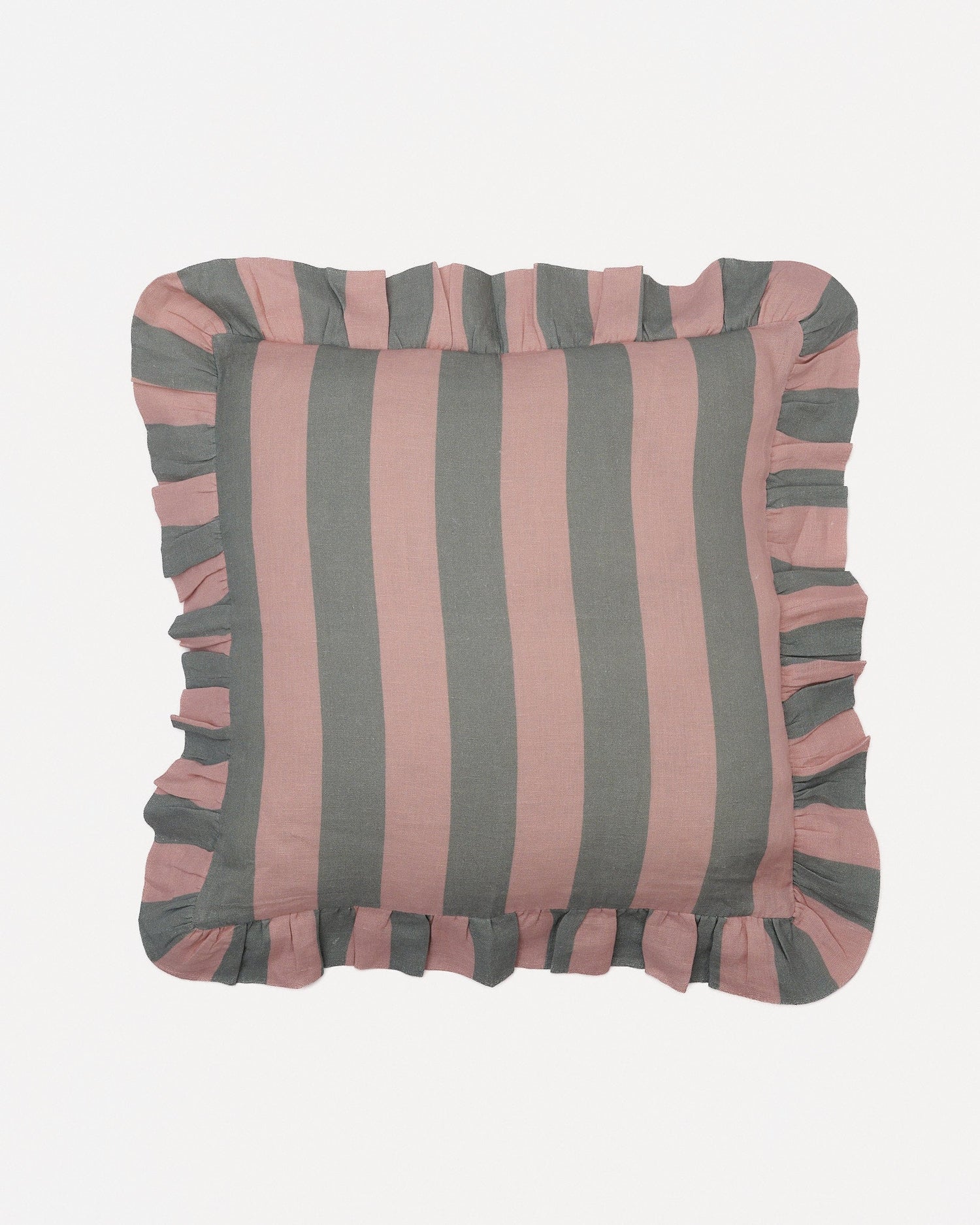 Sage & Blush Wide Stripe Cushion Cover