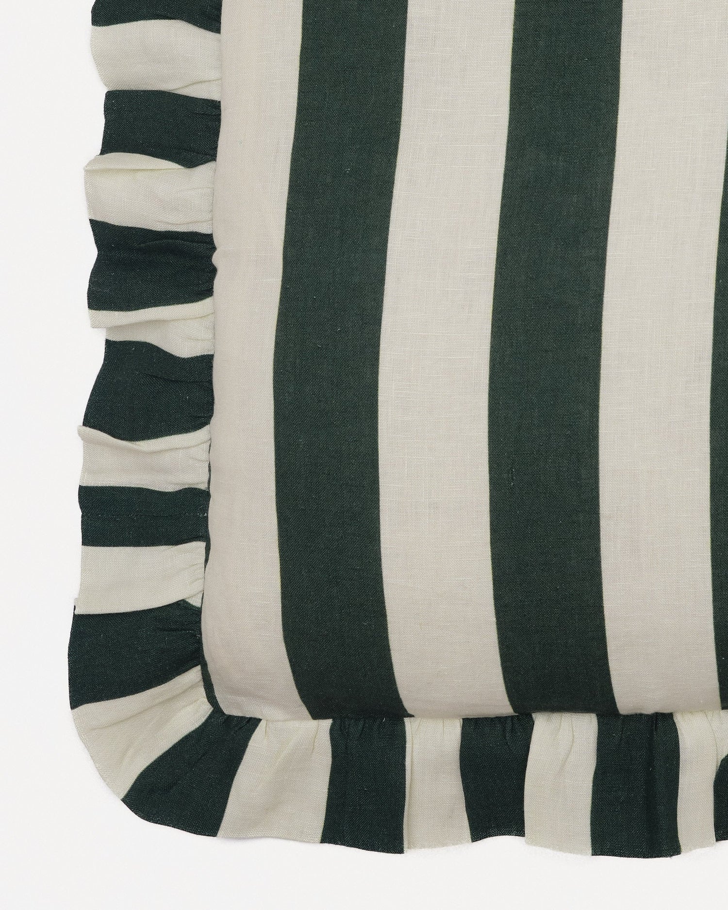 Forest Green Wide Stripe Cushion Cover