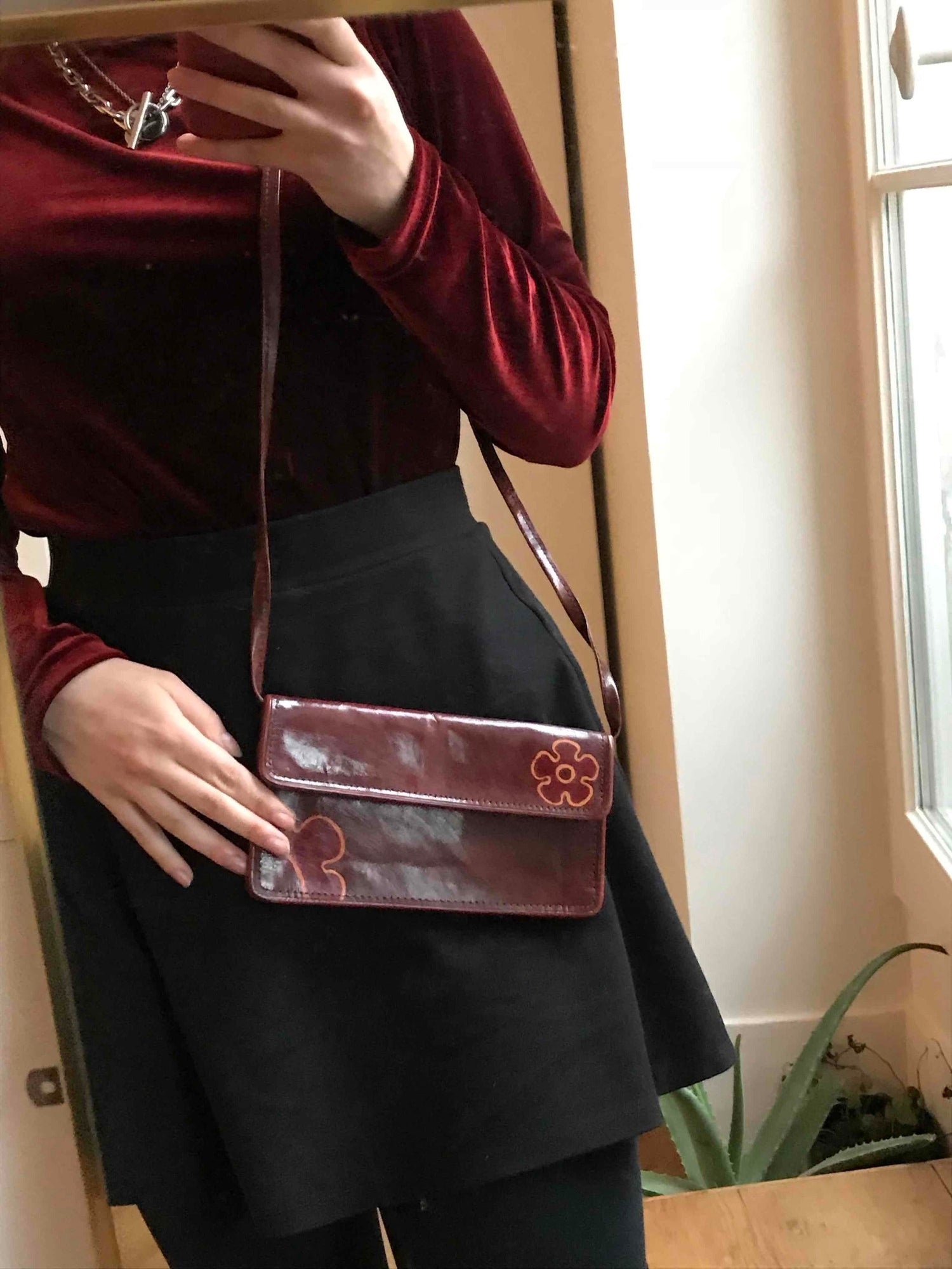 Patent leather pouch