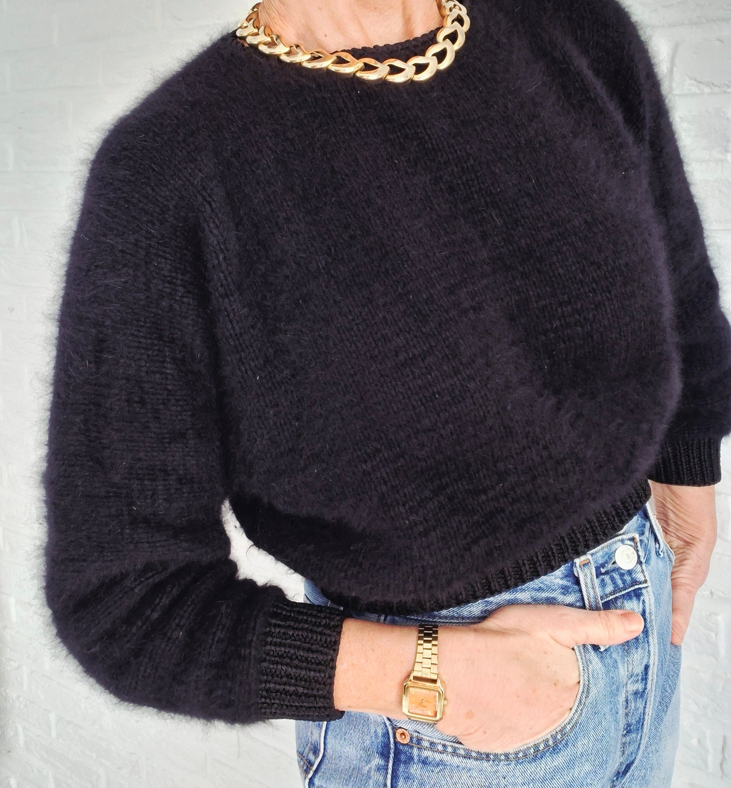 Pull en laine angora