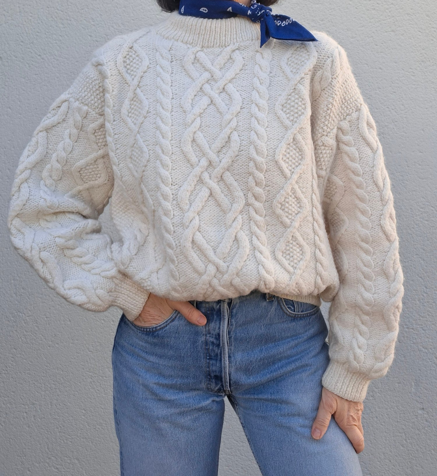 Pull Irlandais Écru