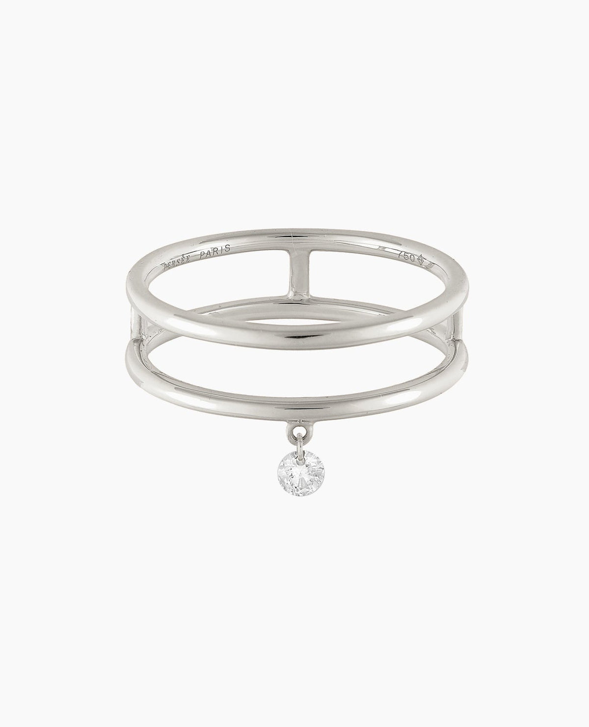 Bague Zeus double 1 diamant