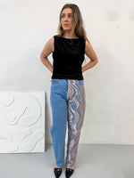 Rae High Waisted Organic Mom Fit Sparkle Jeans Pink