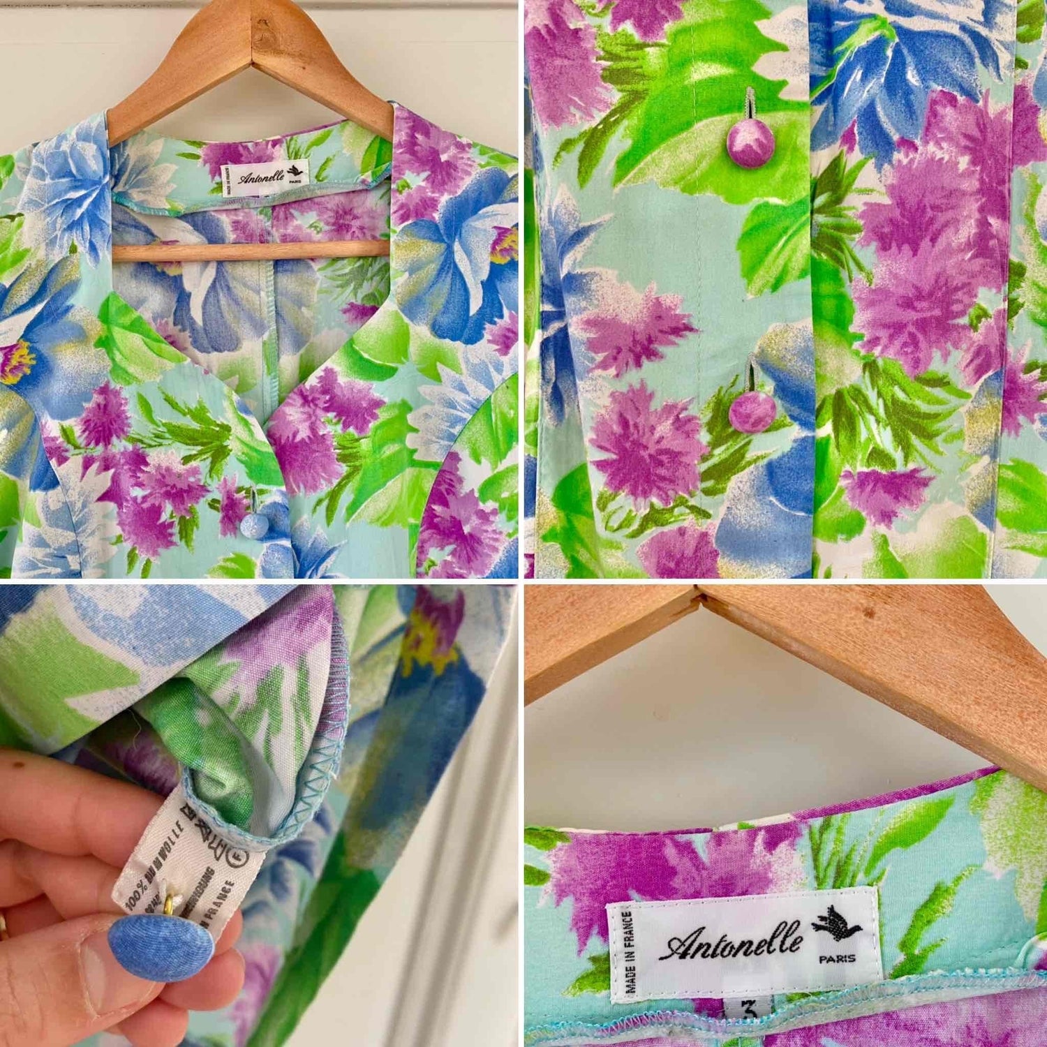 Button-up floral dress