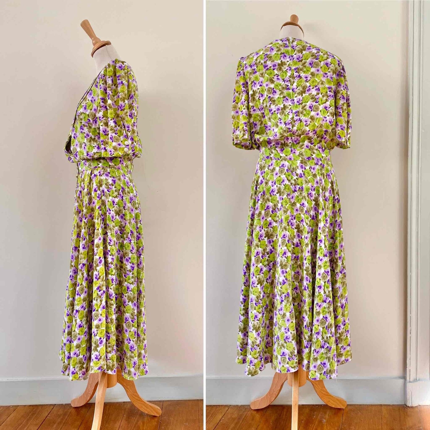 Robe portefeuille à fleurs