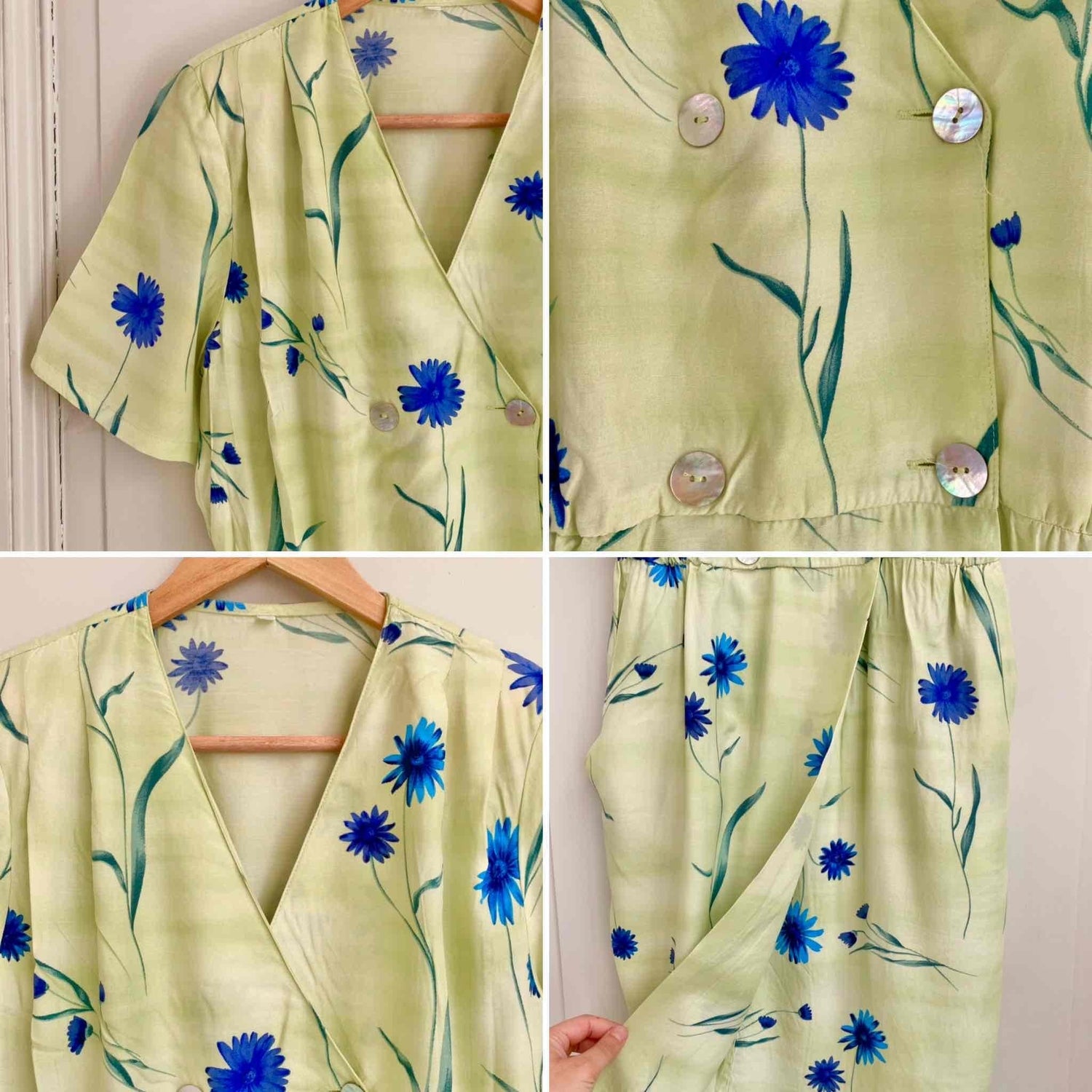 Robe portefeuille à fleurs