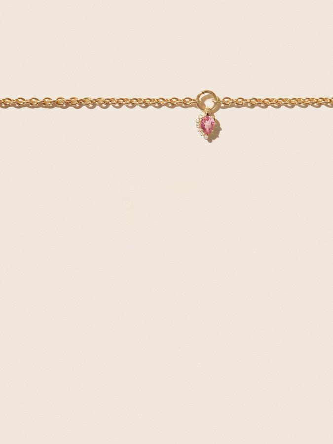 Collier Sun N°1 tourmaline rose