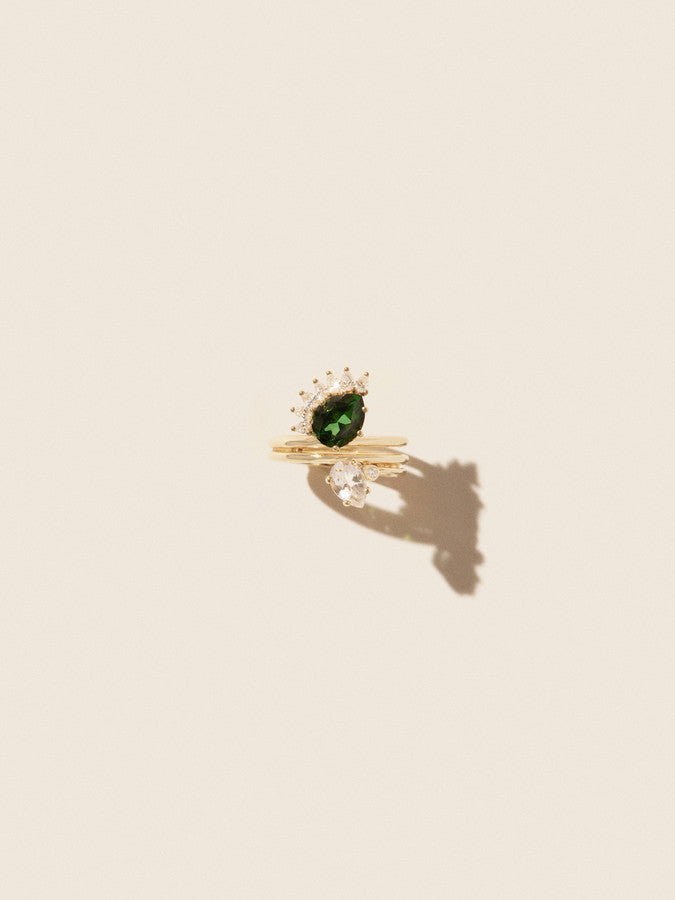 Bague Sun N°4 tourmaline verte
