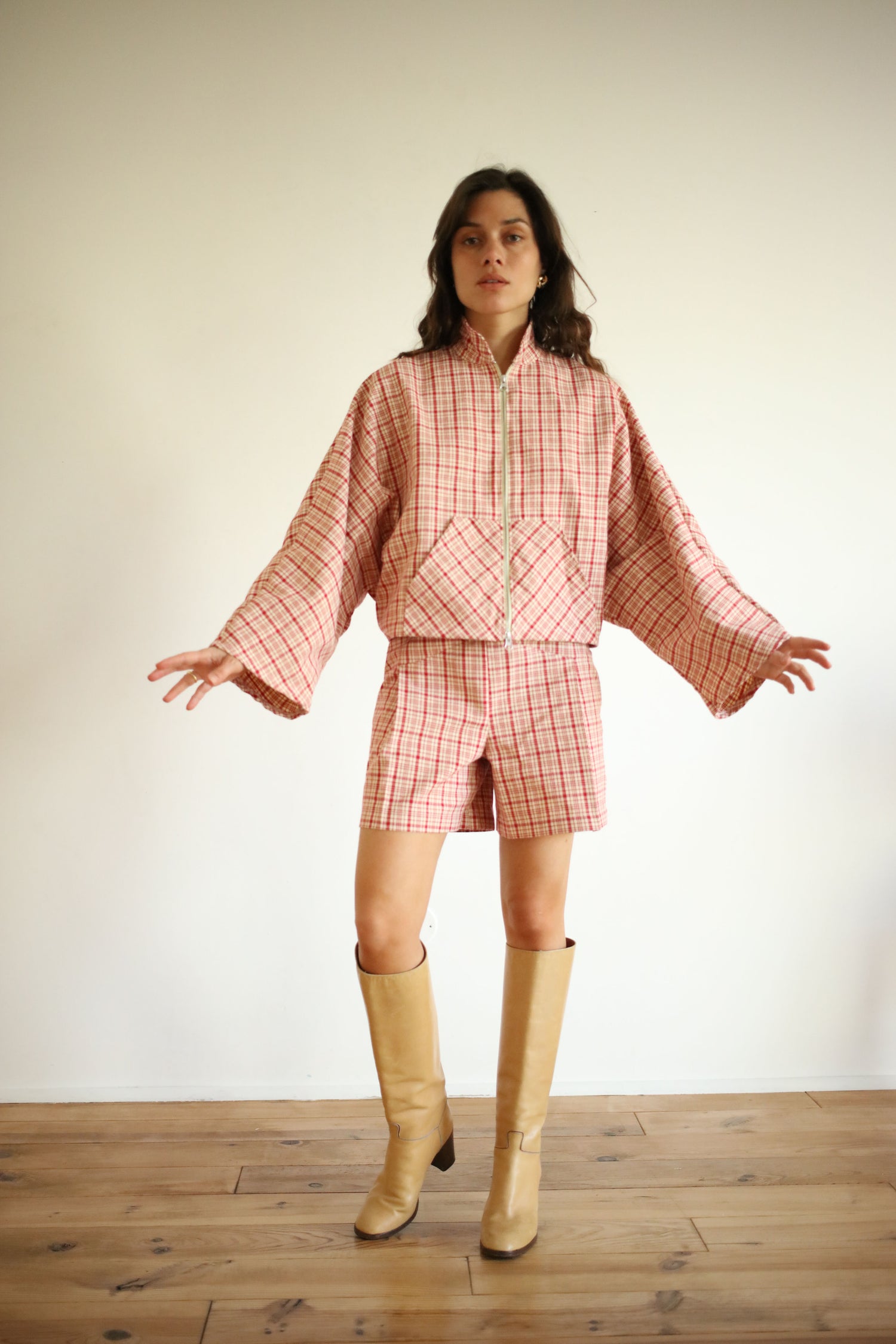 MAÏTE VESTE RED CHECK