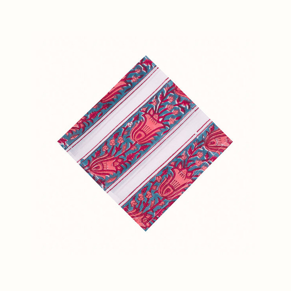 Serviette Blue Pearls & Coral