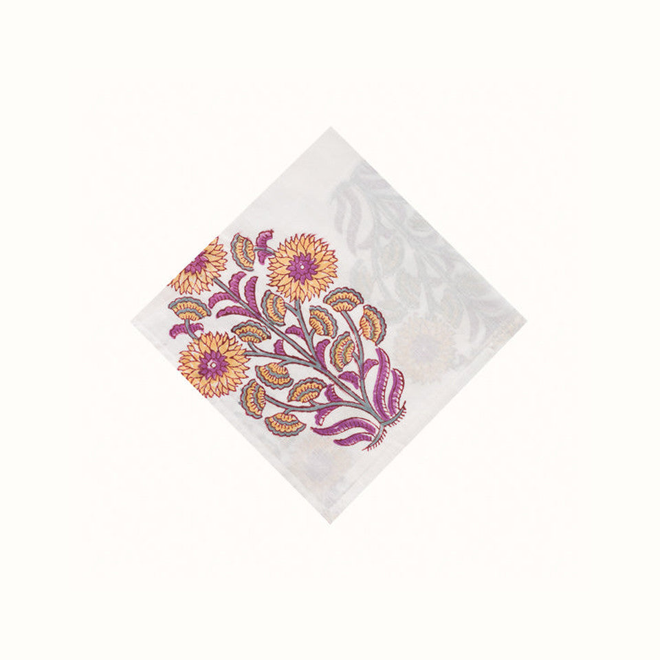 Serviette violet sunflower