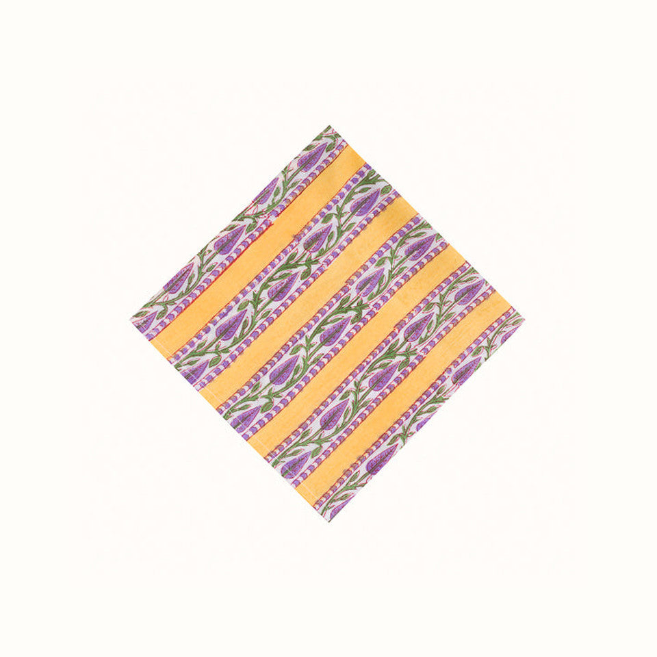 Serviette Jaune et Violette