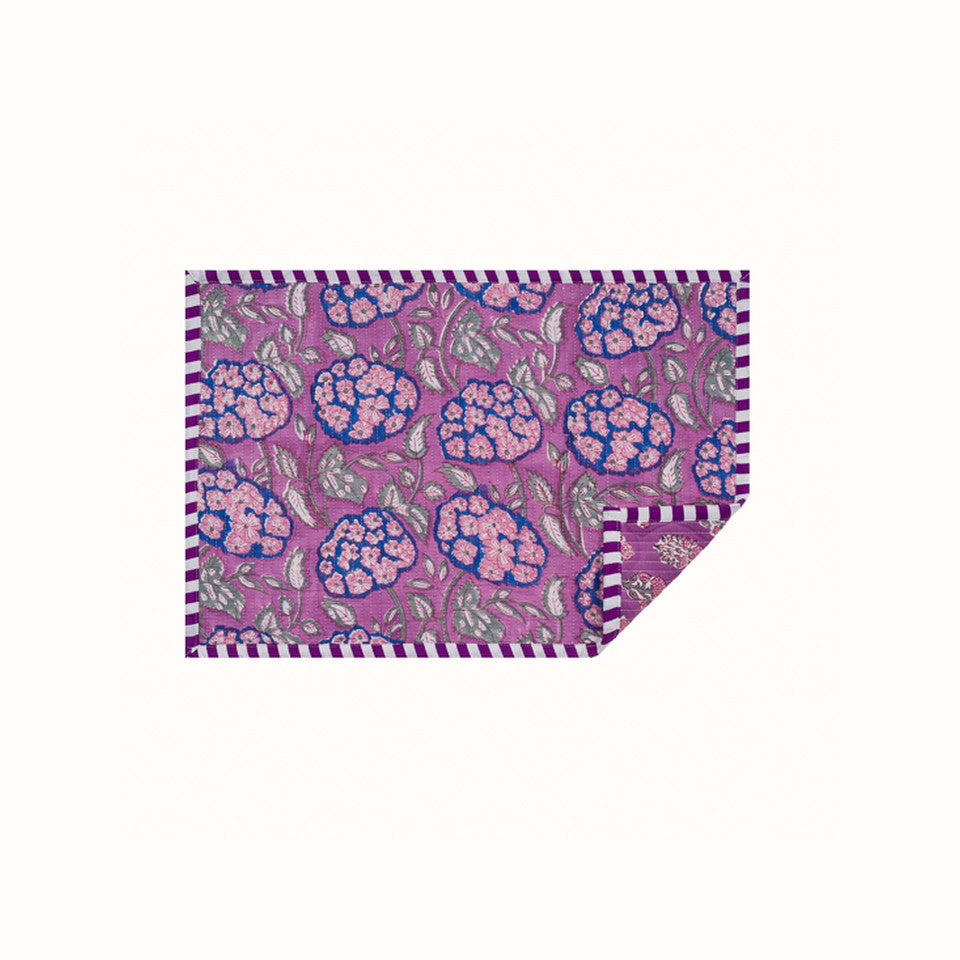 Set de table et Serviette Purple Hortensia
