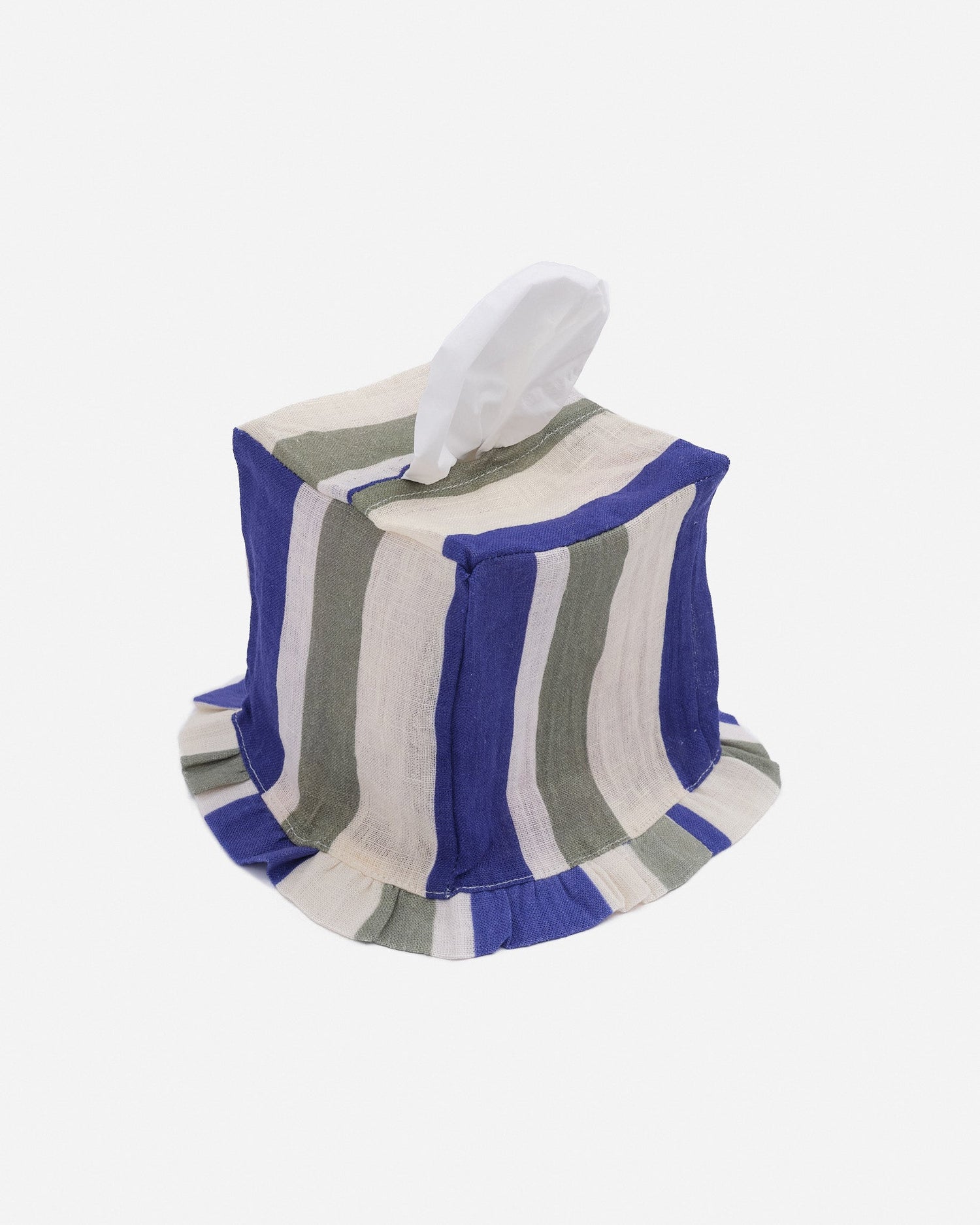 Cobalt & Sea Green Square Tissue Box Cover