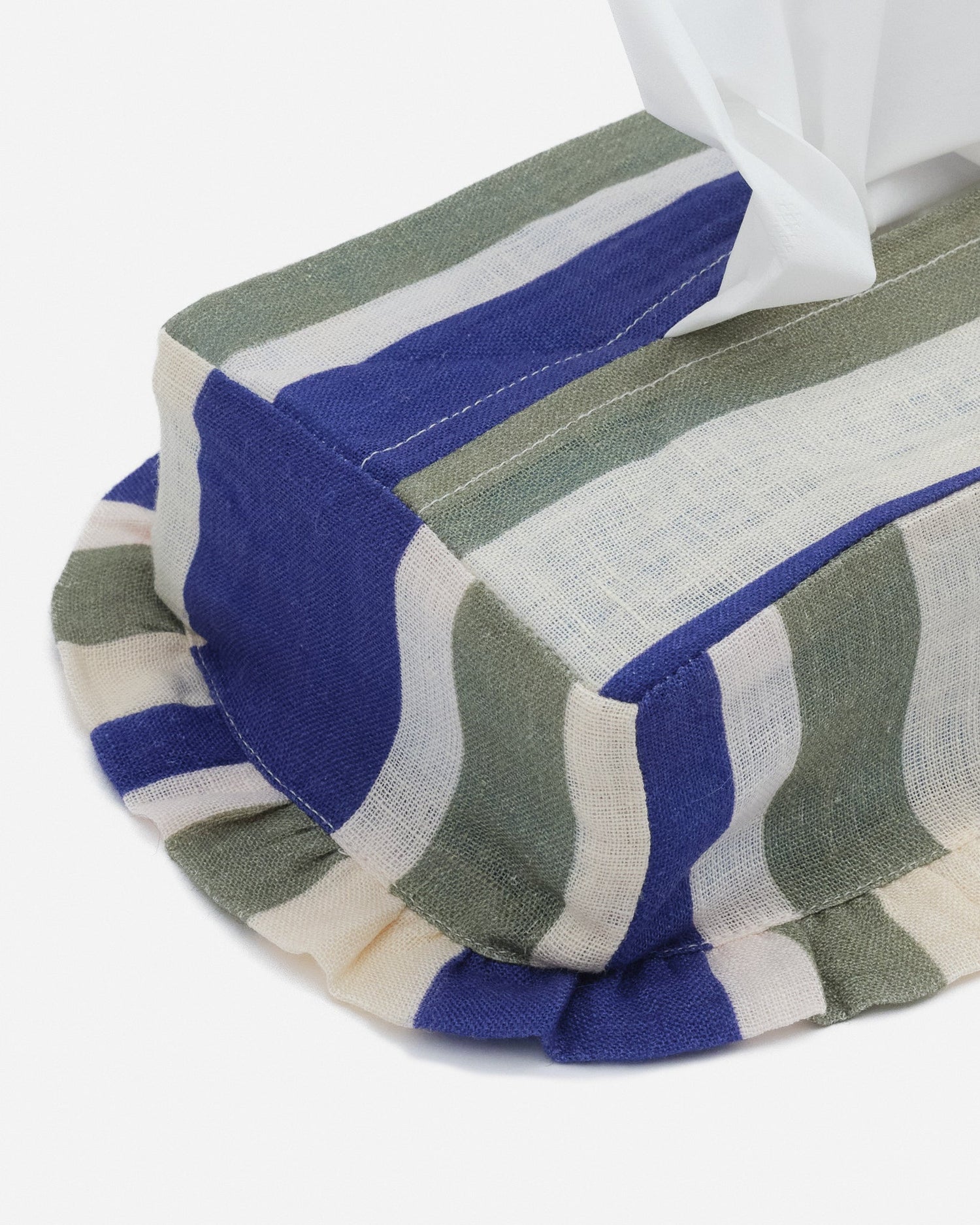 Cobalt & Sea Green Rectangle Tissue Box Cover