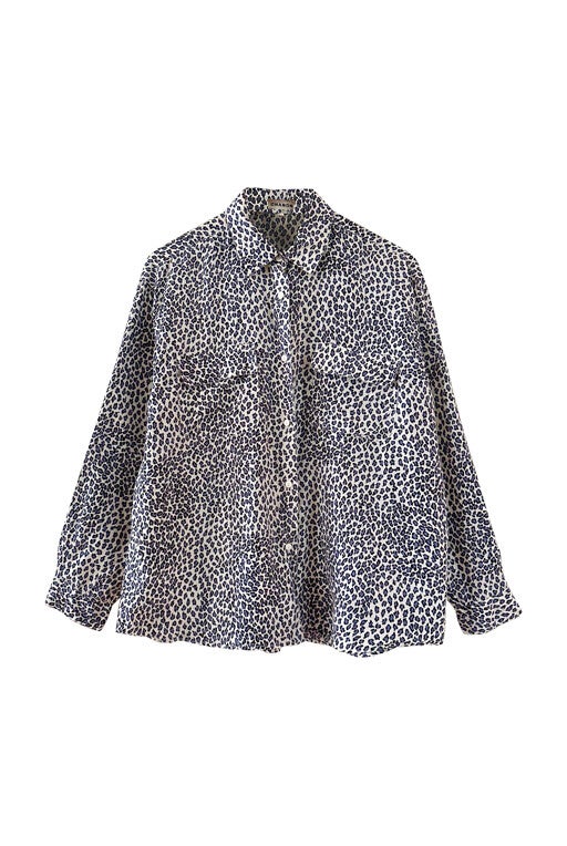 Leopard print silk shirt