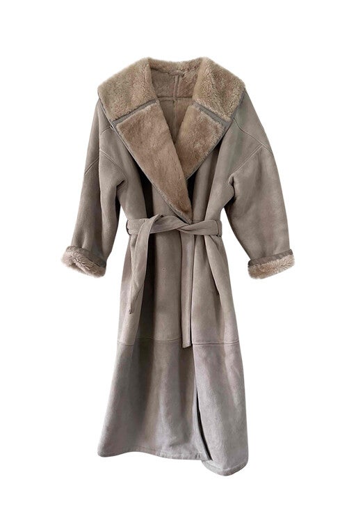 Manteau en peau lainée