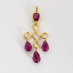 Marie Helene de Taillac - Pendentif girandole en or jaune et tourmaline rose