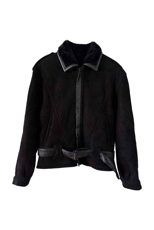 Wool-lined bomber jacket