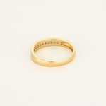 Fine Bague jonc or jaune et diamants