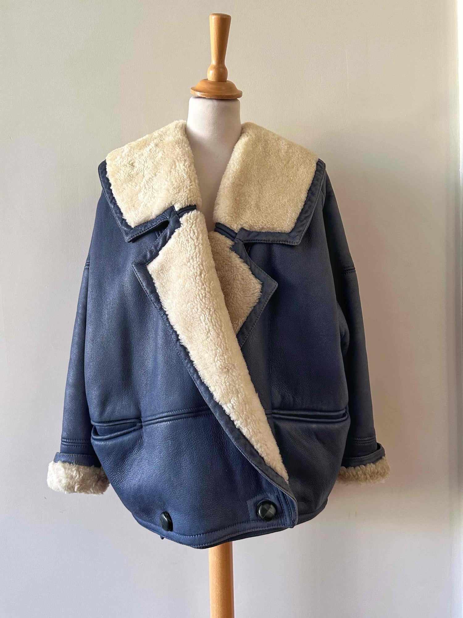Manteau peau lainée