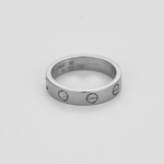 CARTIER - LOVE - Bague Alliance Or Gris et Diamant