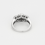 Bague "Fleurs" en or gris 14K et diamants