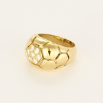 ALDEBERT- Bague en or jaune et diamants