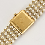 CHANEL - Mademoiselle - Montre bijou or jaune et perles