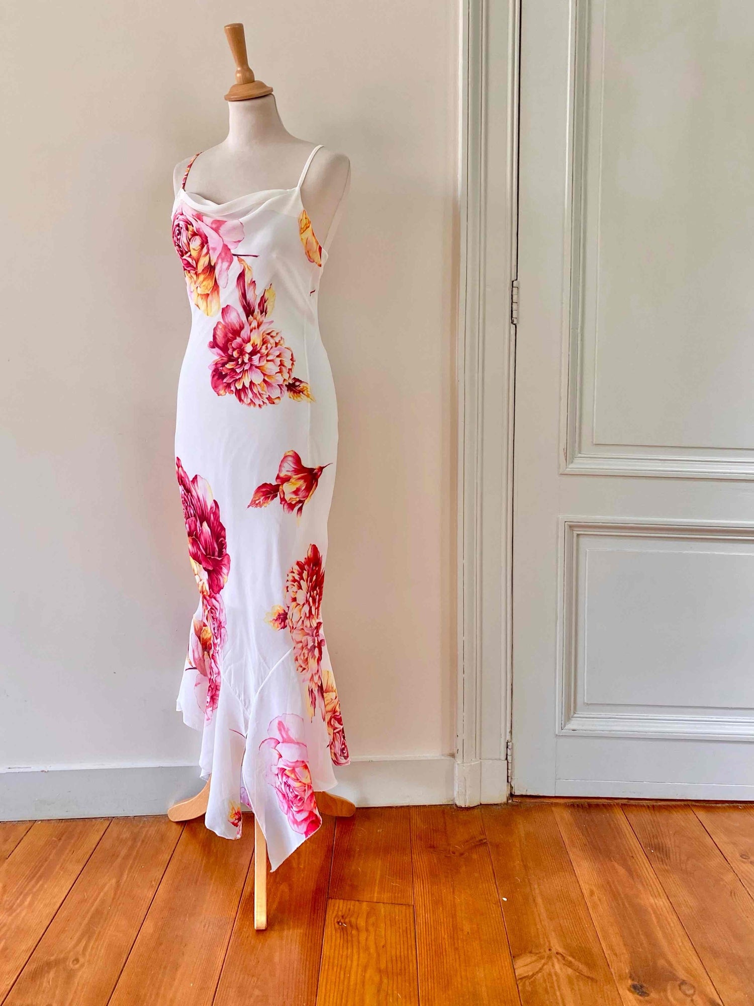 Robe longue à fleurs