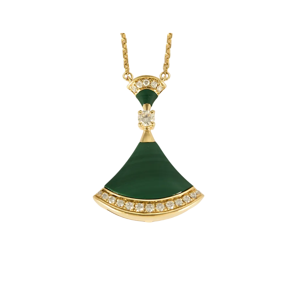 Bulgari - Divas' Dream - Collier en or jaune, malachite et diamants