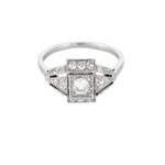 Bague en platine et diamants