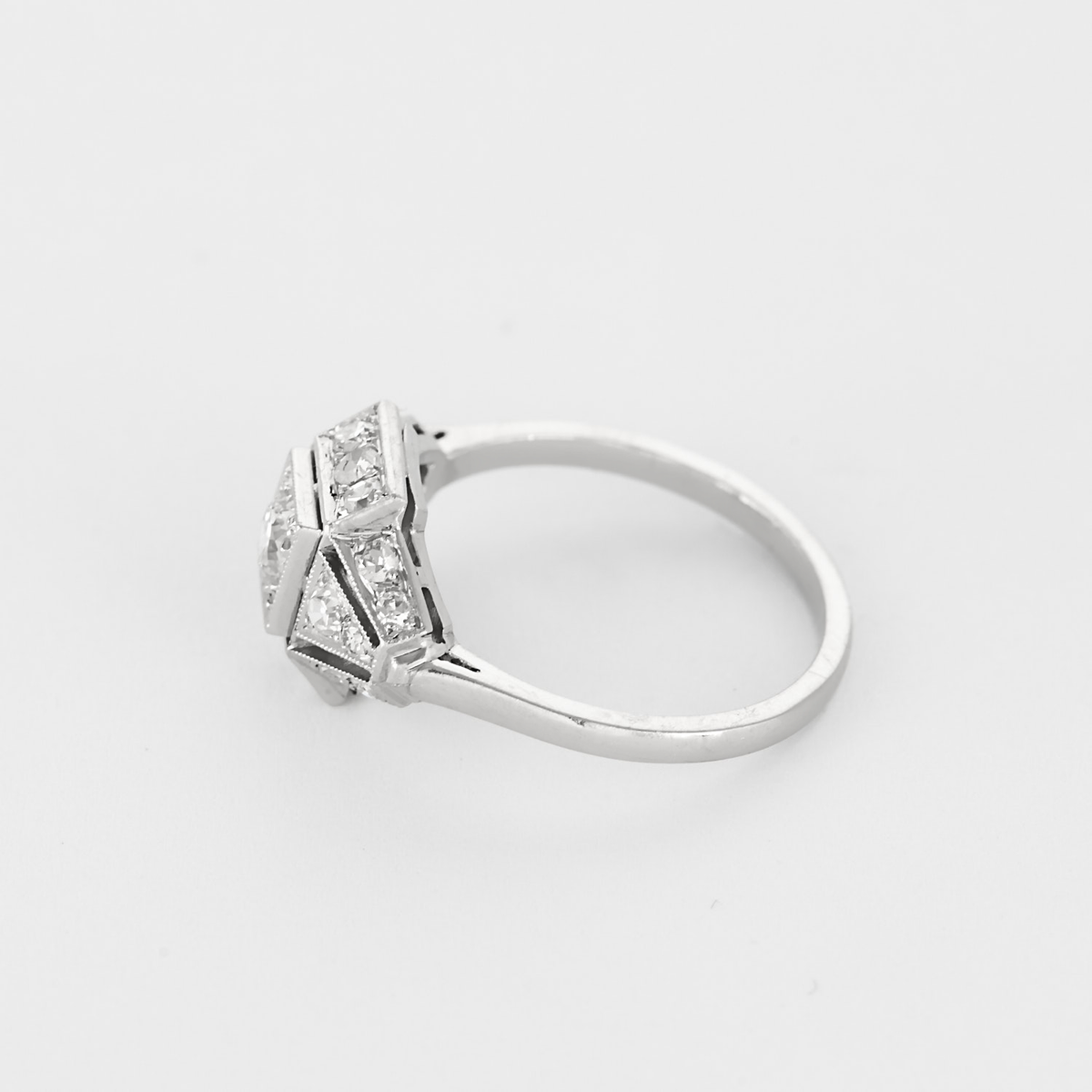 Bague en platine et diamants