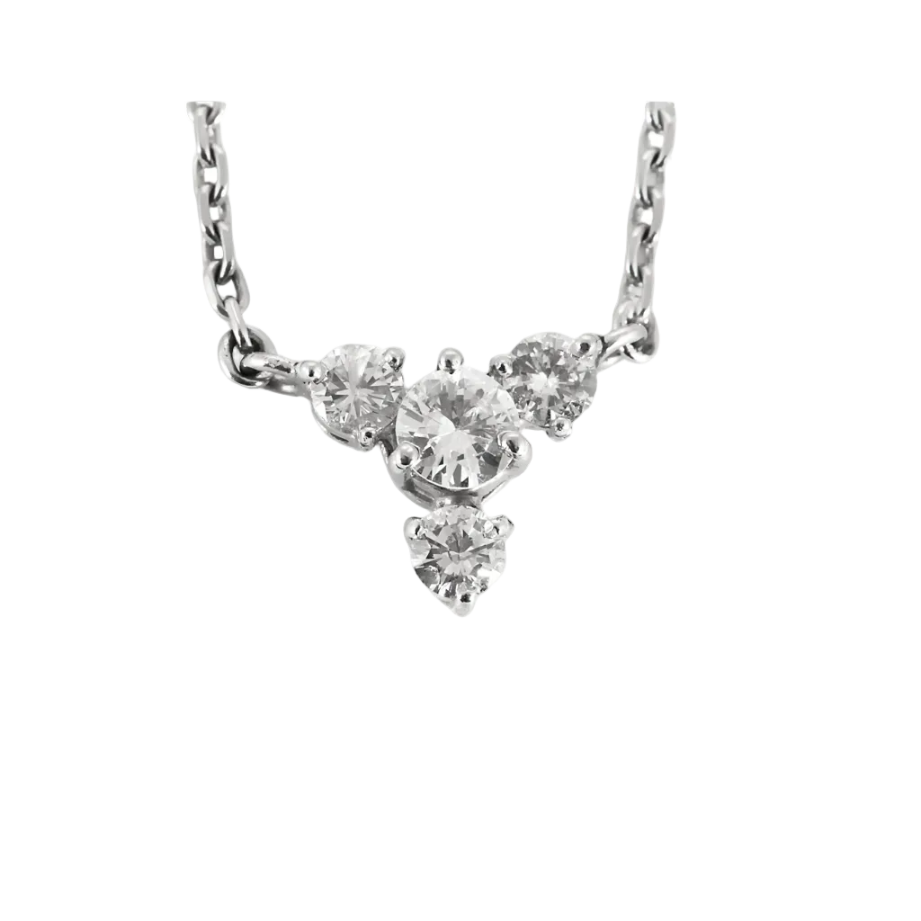 Collier en or gris et diamants