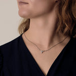 Collier en or gris et diamants