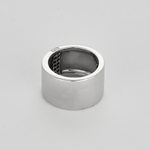 Bague bandeau en or blanc et diamants