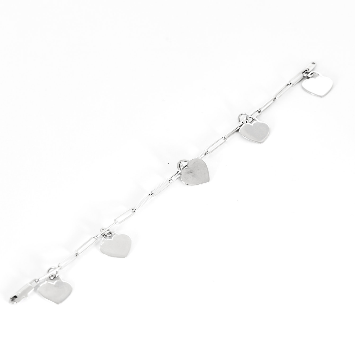 Dinh Van - Bracelet en or blanc et pampilles coeur