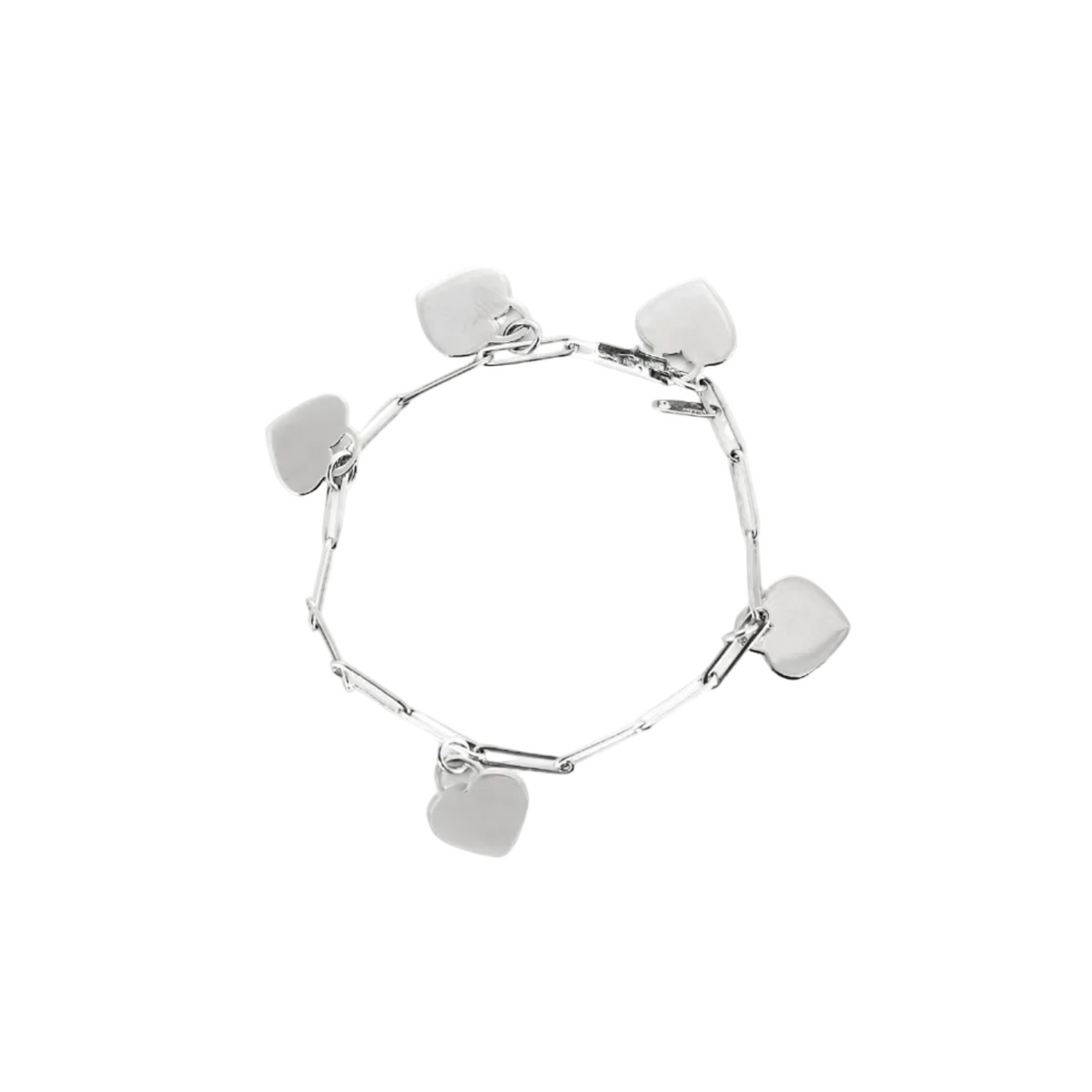 Dinh Van - Bracelet en or blanc et pampilles coeur