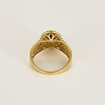 Bague en or jaune, saphir et diamants