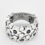 FRED - Haute Joaillerie - Shine-  Bague en or gris diamants et saphirs
