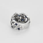 FRED - Haute Joaillerie - Shine-  Bague en or gris diamants et saphirs