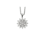 Collier et pendentif floral or 14K et diamants