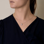 Collier et pendentif floral or 14K et diamants
