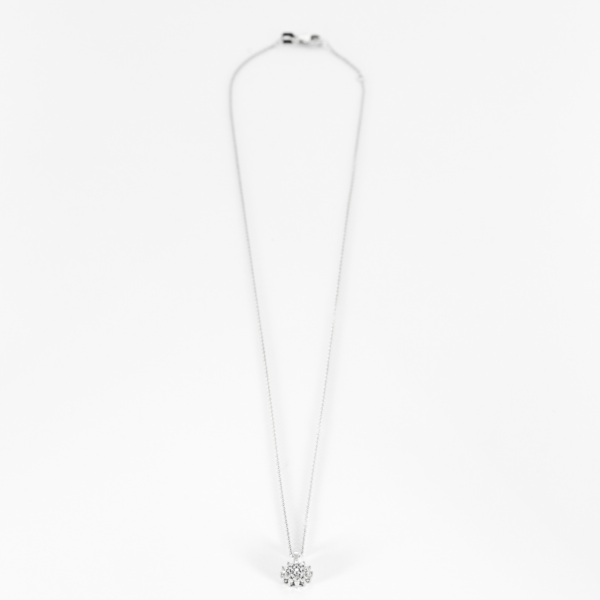 Collier et pendentif floral or 14K et diamants