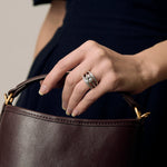 Importante Bague en or gris diamant taille ancienne 2.66 carats environ