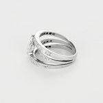 Importante Bague en or gris diamant taille ancienne 2.66 carats environ