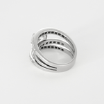 Importante Bague en or gris diamant taille ancienne 2.66 carats environ