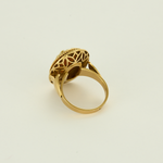 Bague or jaune camée coquillage