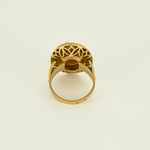 Bague or jaune camée coquillage