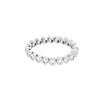 DE BEERS - Alliance souple en or gris et diamants